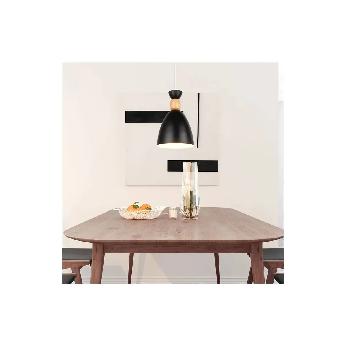 GENERICO - Lámpara colgante minimalista negro e27