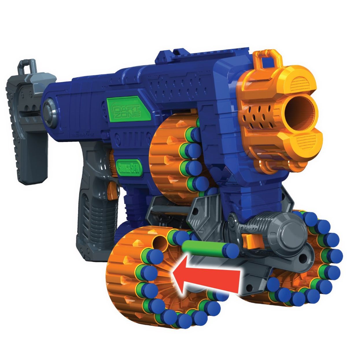 DART ZONE - Lanzador de Dardos Savage Spin Blaster Motorizado