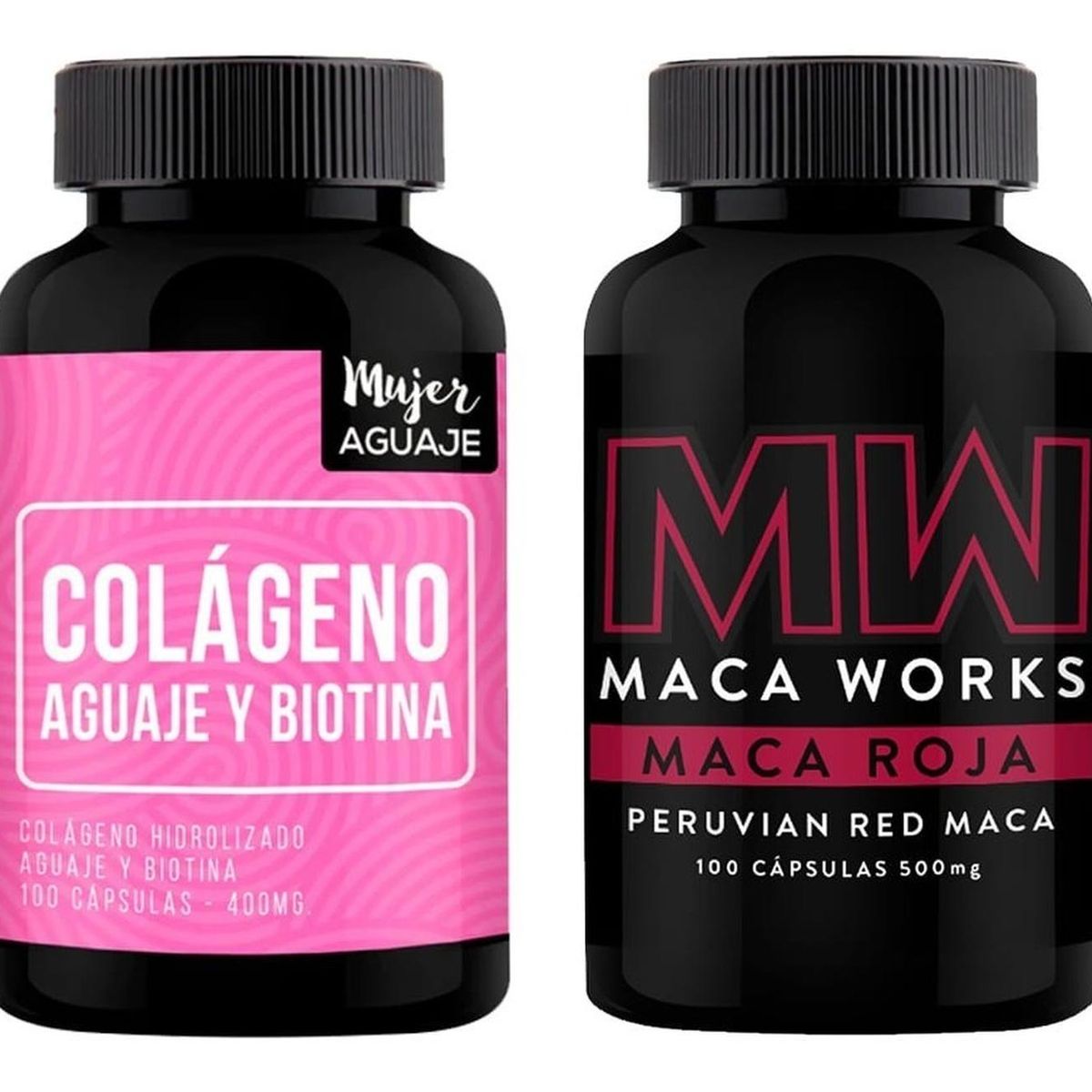 LIMA NATURALS - Colágeno Aguaje & Biotina Cápsulas + Maca Roja Cápsulas Maca Works
