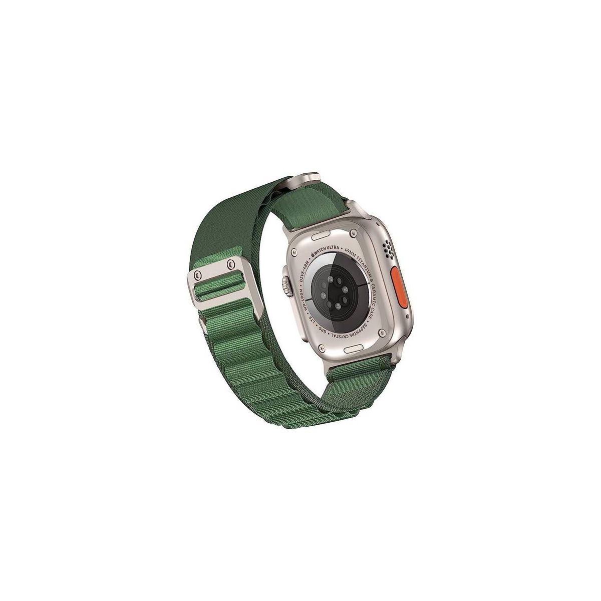 GENERICO - Correa de Nylon Para Apple Watch Verde 42mm 44mm 45mm 49mm