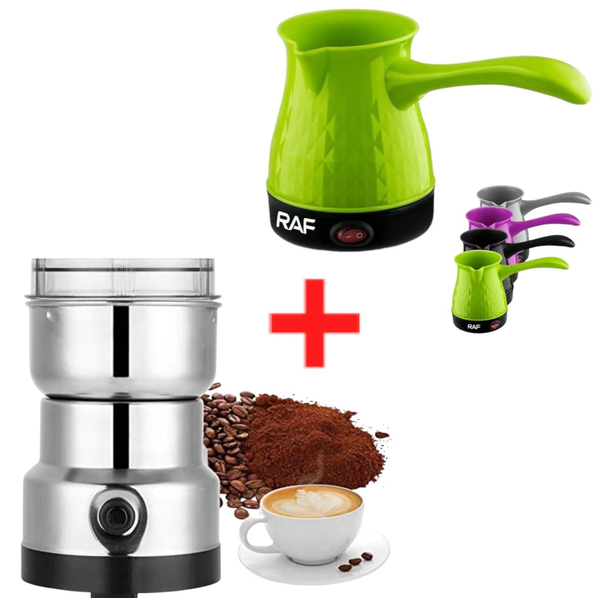 OEM - Combo 2 en 1  Cafetera Turca Y Molinillo de Granos de Café