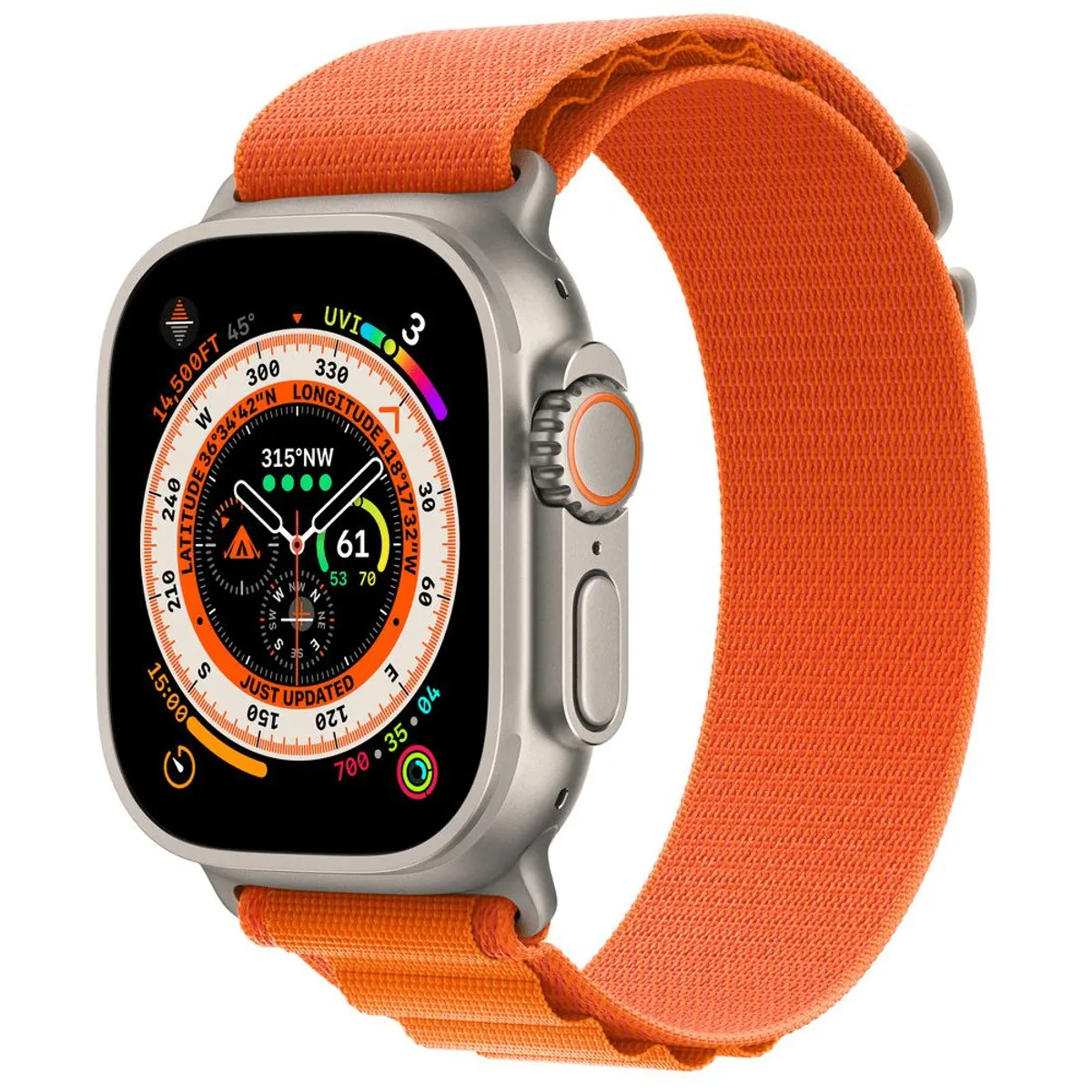 GENERICO - Correa de Nylon Para Apple Watch Anaranjado  42mm 44mm 45mm 49mm