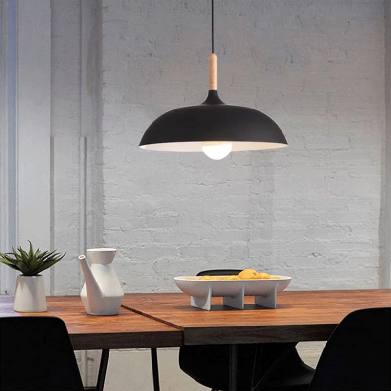 GENERICO - Lámpara colgante nordico negro e27