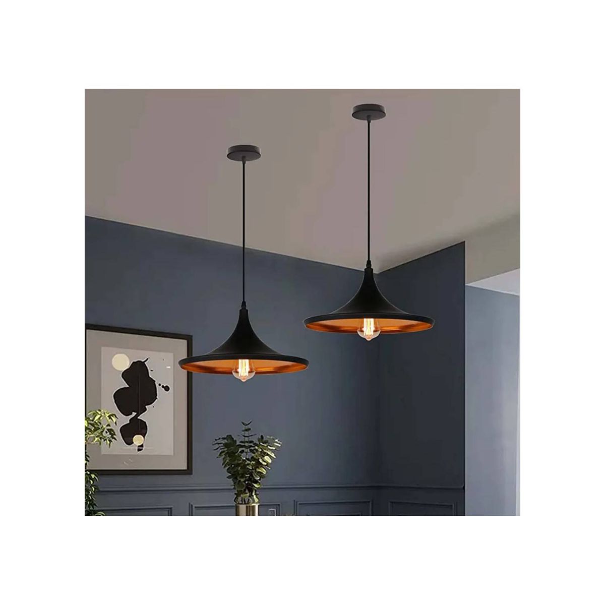 GENERICO - Lámpara colgante creativa negro