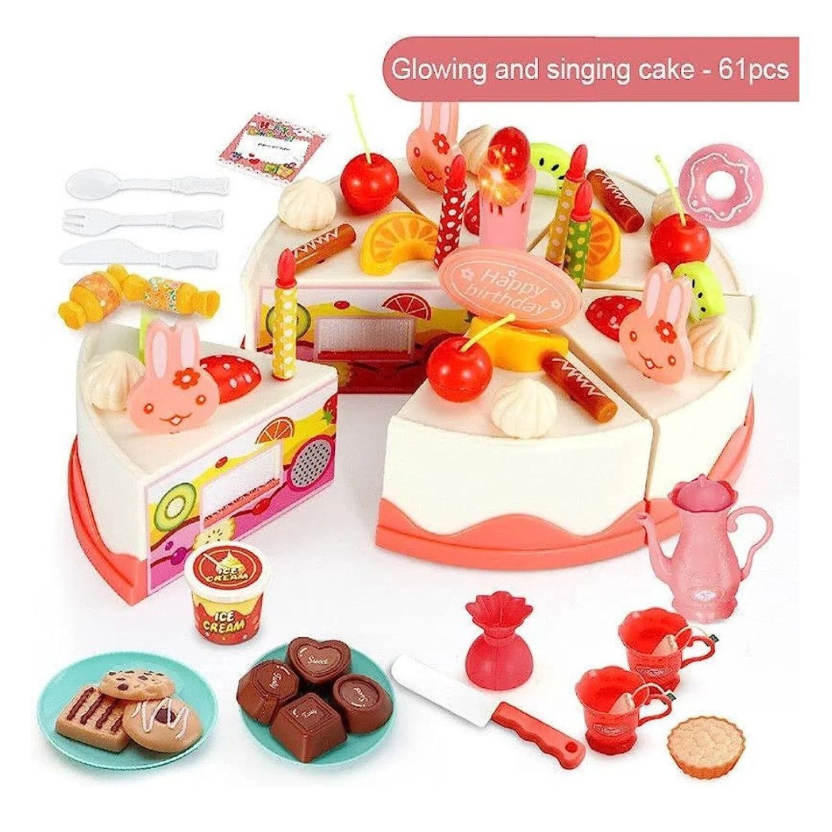 GENERICO - JUGUETE DE TORTA DIDACTICA 61 PCS CON LUZ Y MUSICA HB NIÑOS