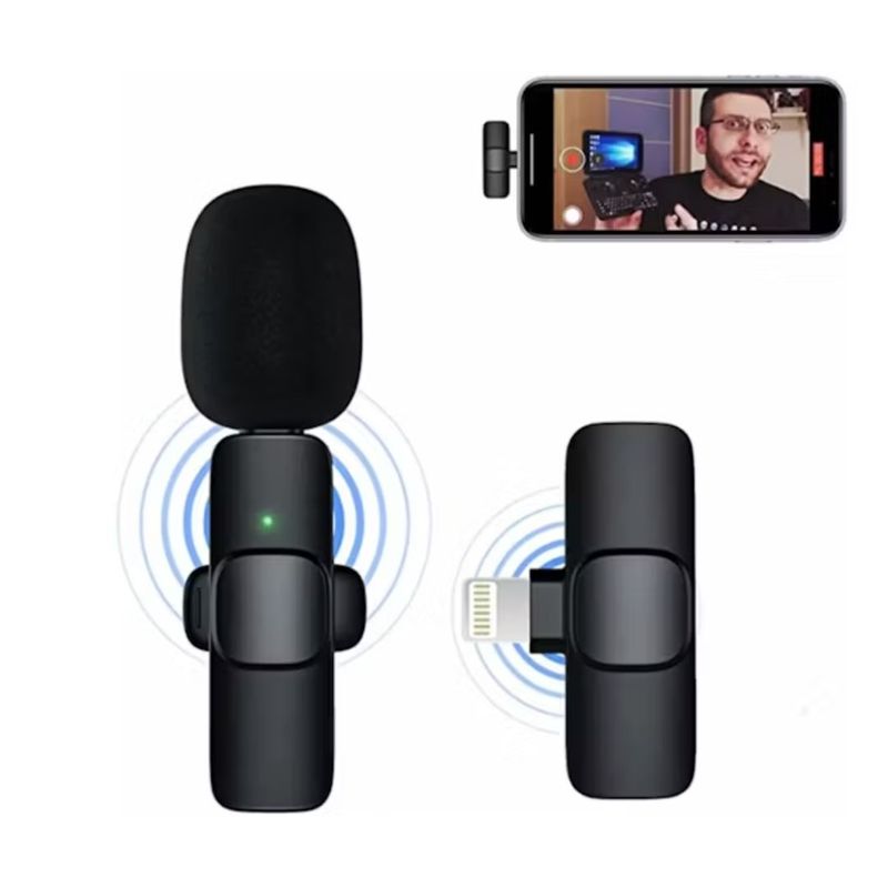 GENERICO - MICROFONO SOLAPERO INALAMBRICO PECHERO PARA CELULAR IPHONE