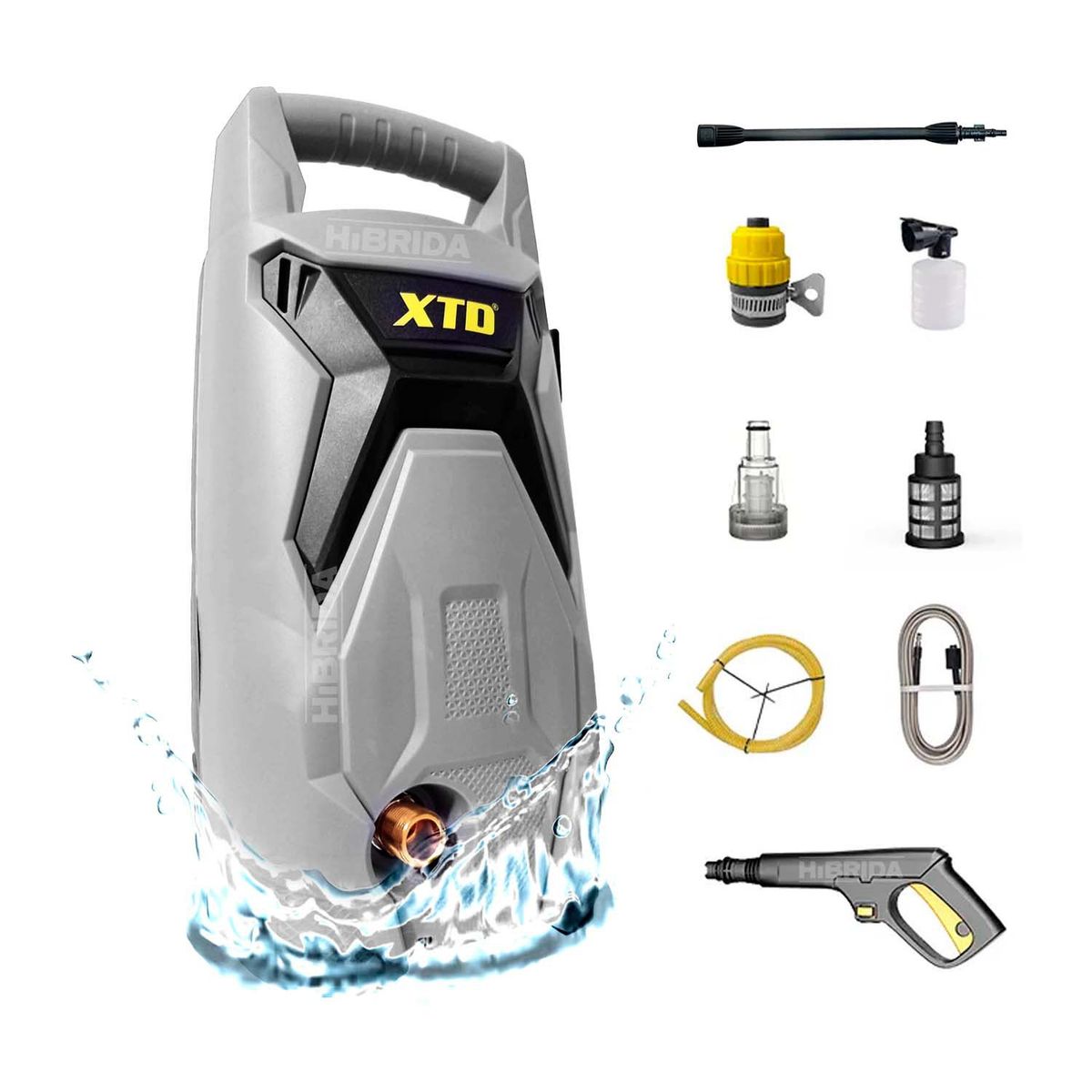 XTD - HIDROLAVADORA 1400W CARWASH LIMPIEZA AUTOS MOTOS - NEW-HIDRO-1400