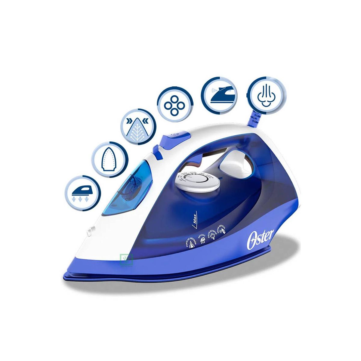 OSTER - Plancha a Vapor Oster Suela Anti-Adherente GCSTBS6003 - Azul Claro