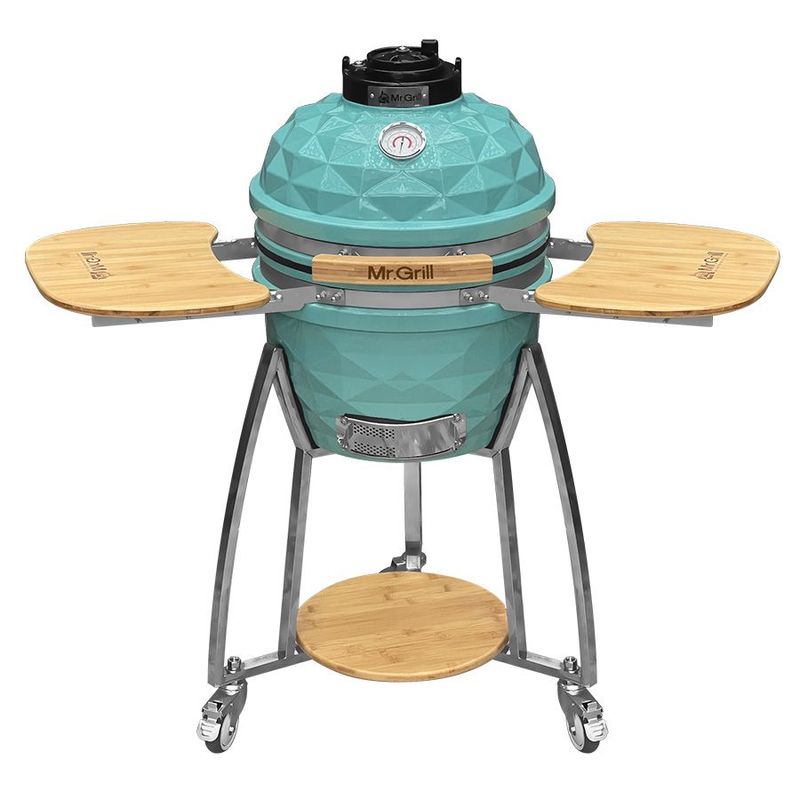 MR GRILL - Kamado Mr Grill 16″ Pulgadas Diamante Turquesa