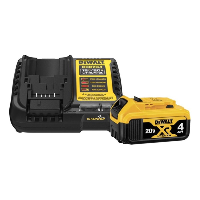 DEWALT - Starter Kit Batería 20V 4.0 Ah + Cargador Dewalt DCB204-K3