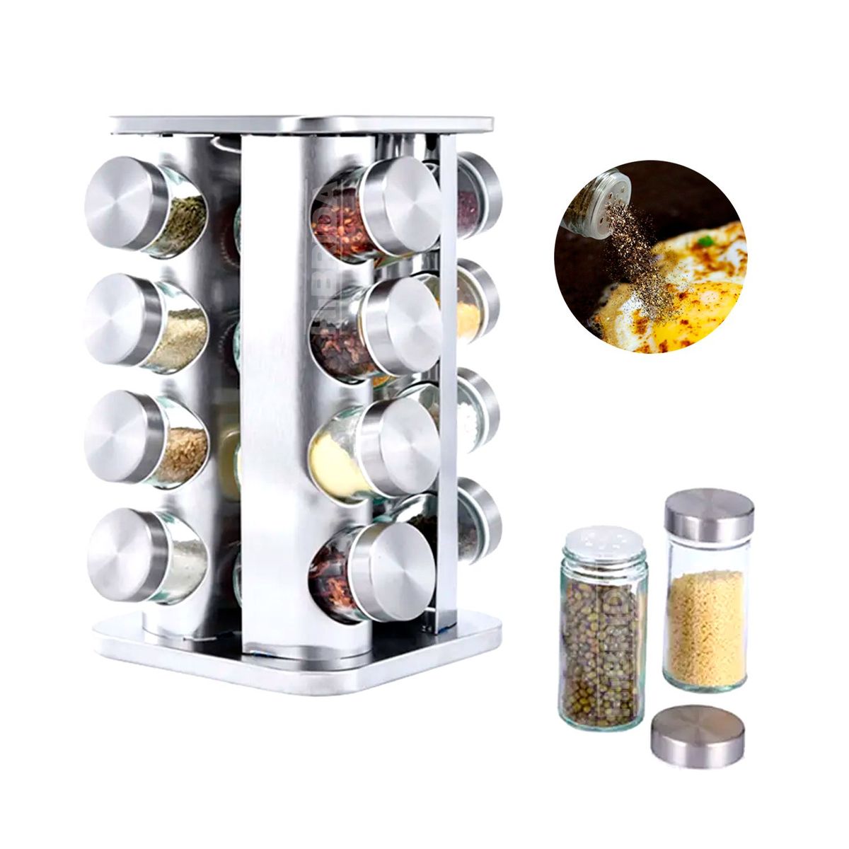 GENERICO - CONDIMENTERO ESTANTE GIRATORIO PARA ESPECIAS - H-CONDIMENTERO