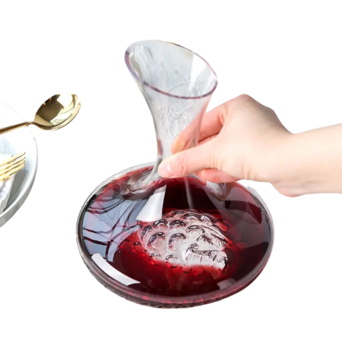 INSPIRA - Decantador Jarra de Vidrio para Vino con Asa