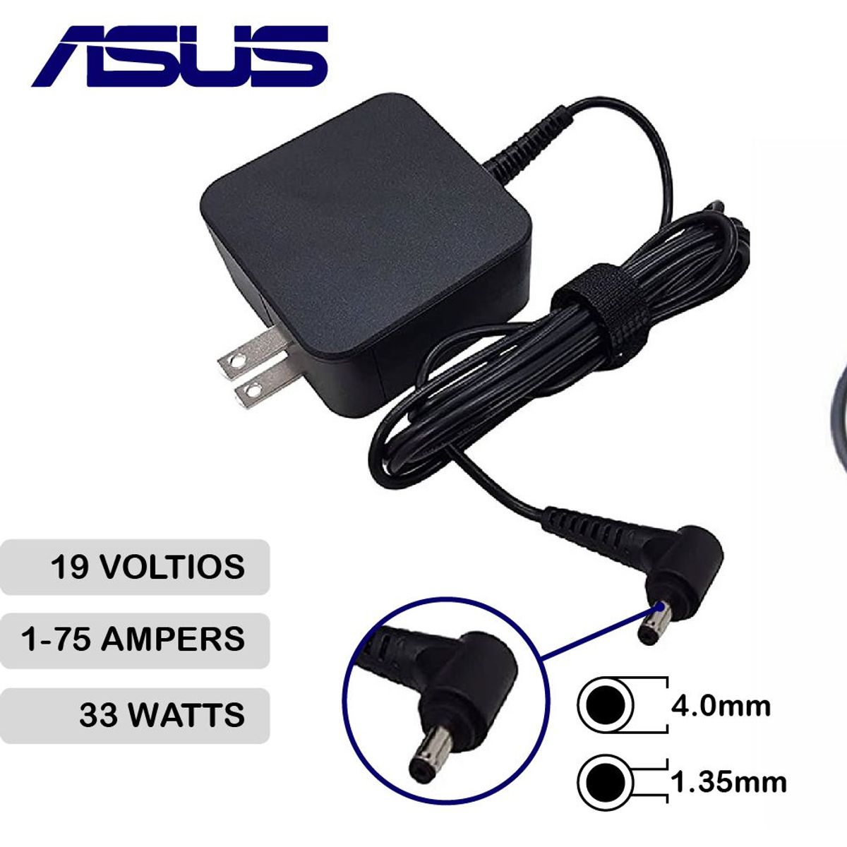 GENERICO - Cargador Genérico Laptop Asus 19v 1-75a 4-0x1-35mm 33w