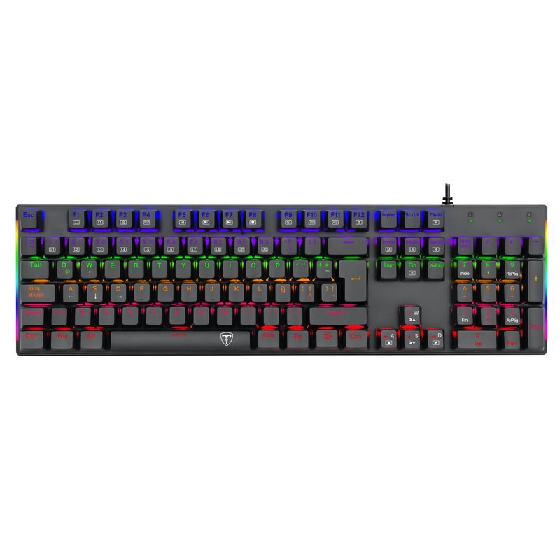 T DAGGER - Teclado Mecánico T-Dagger T-TGK310-Rd-Sp Naxos Negro Red switch
