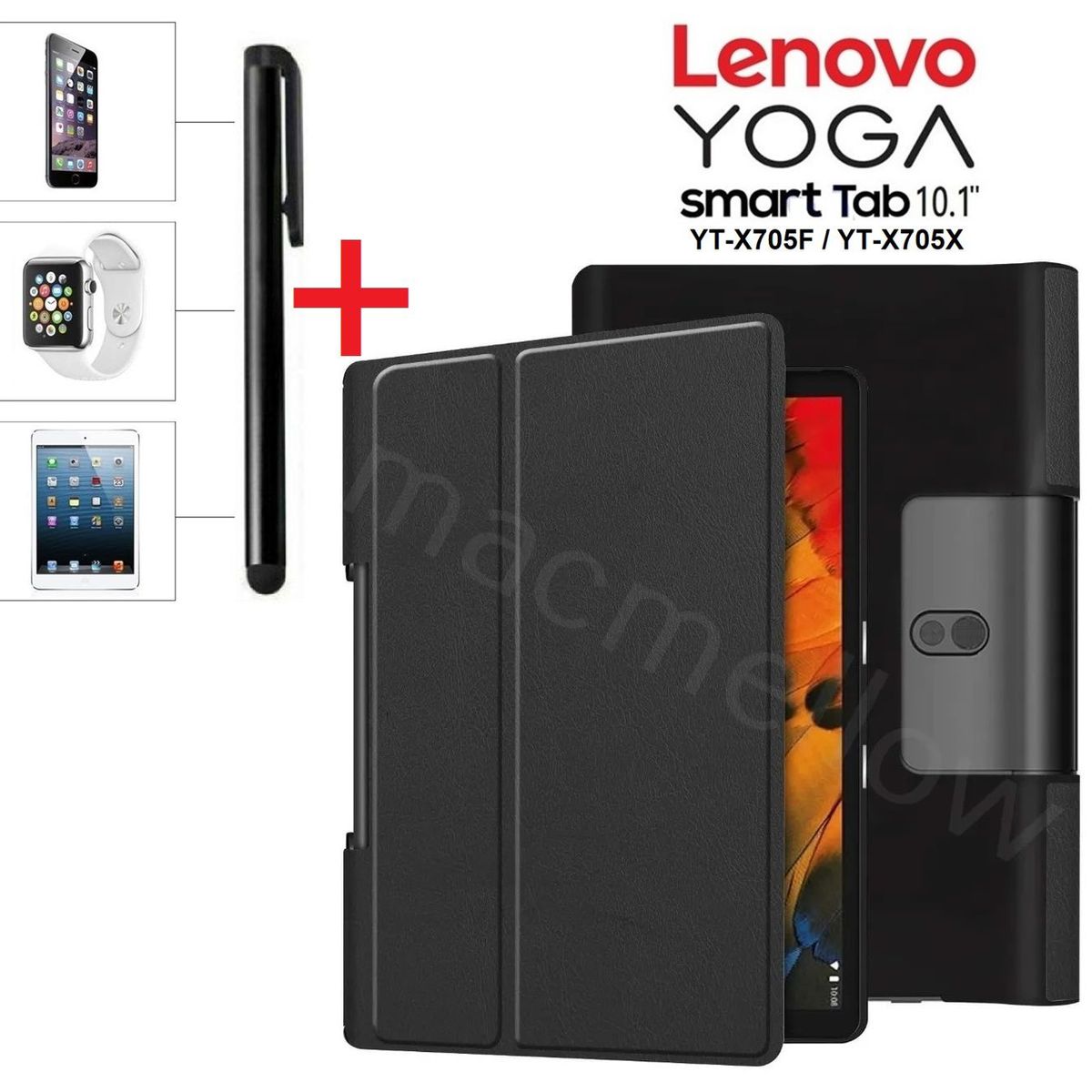 GENERICO - Funda Case con Lapiz Tactil para Lenovo Yoga Smart Tab 10.1 YT-X705F