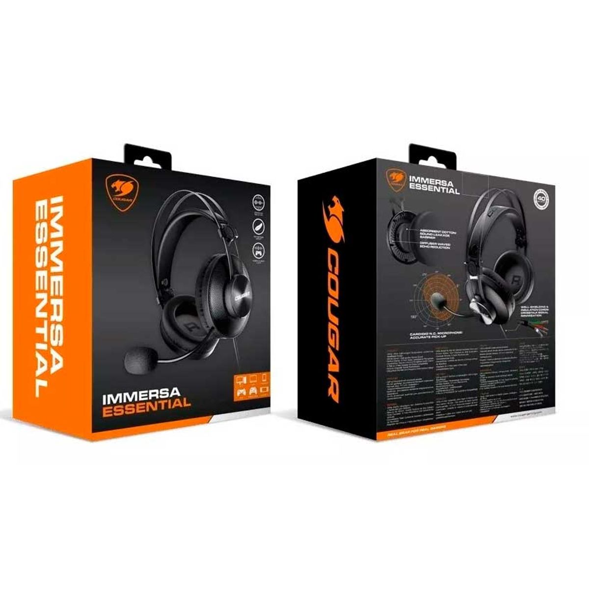 COUGAR - Audífono Gamer Cougar Immersa Essential - Negro