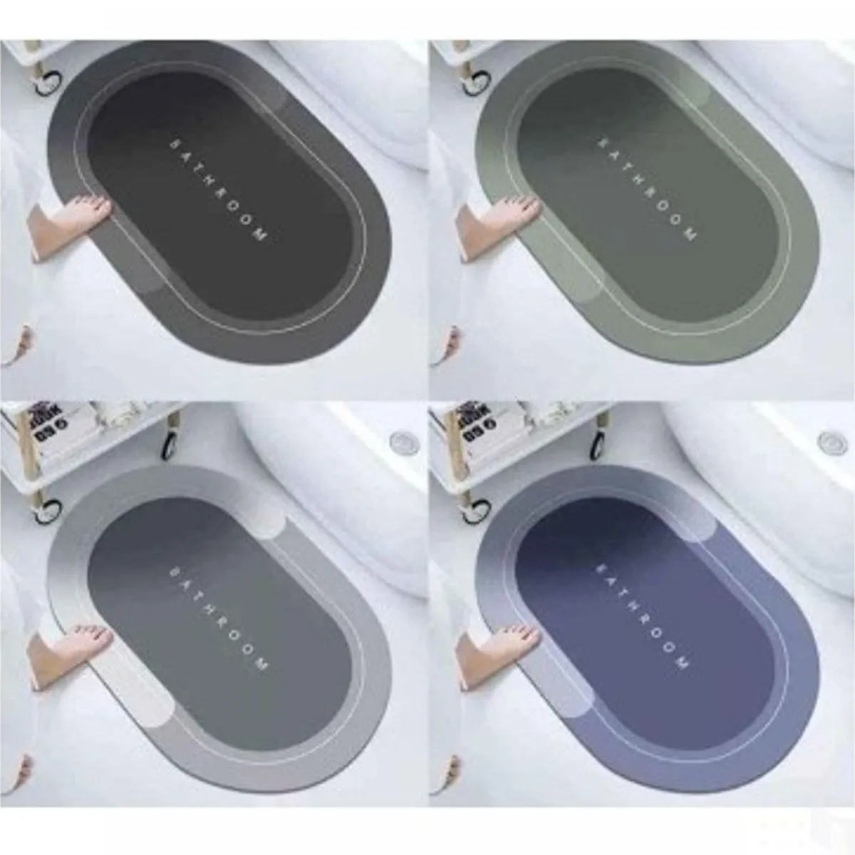 GENERICO - Alfombra de baño tapete absorbente para ducha anti deslizante