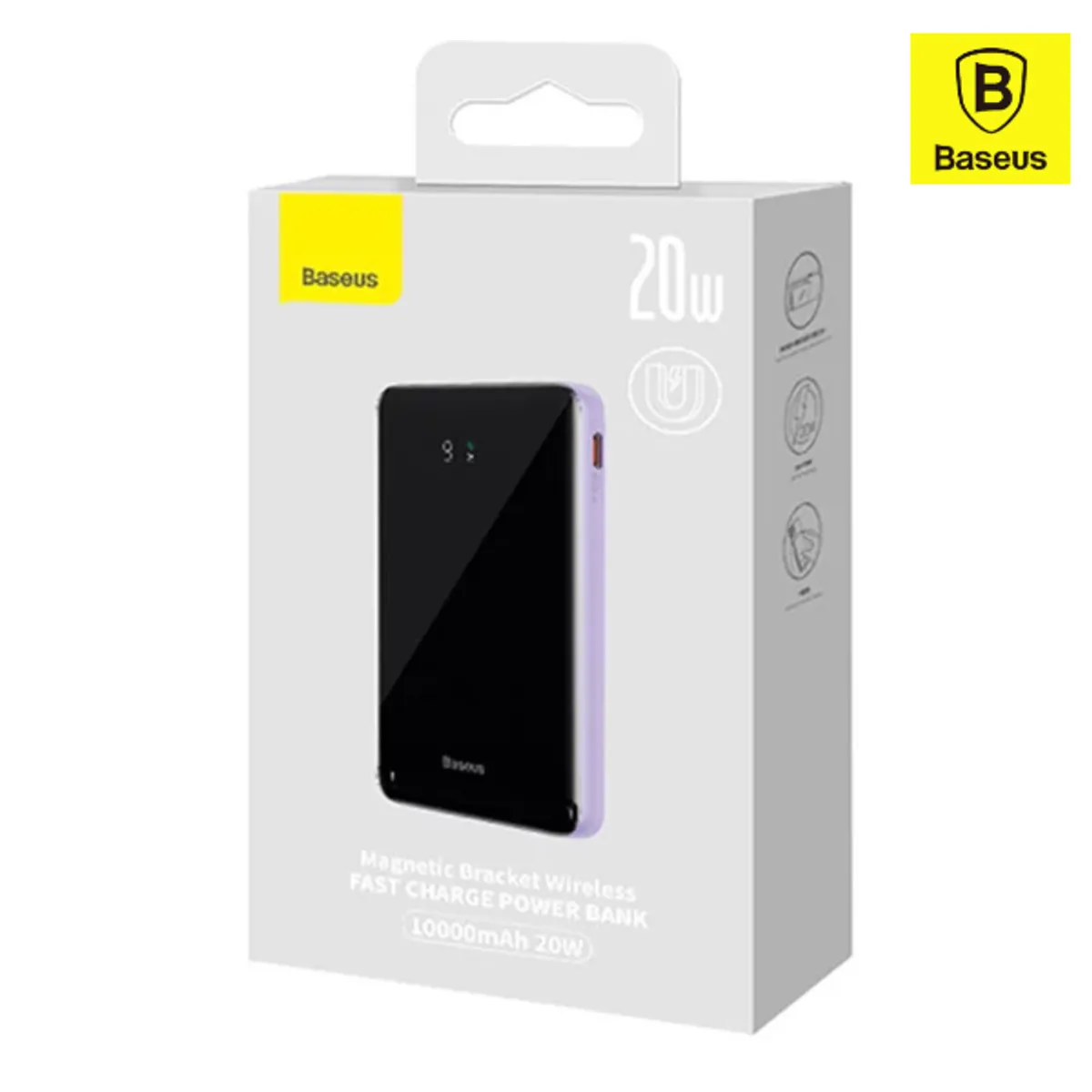 BASEUS - BASEUS - Cargador portatil magnetico para Iphone y android 10000mAh