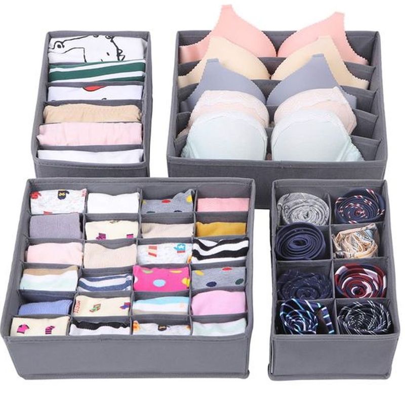 GENERICO - Set Organizador de Ropa Interior - Gris