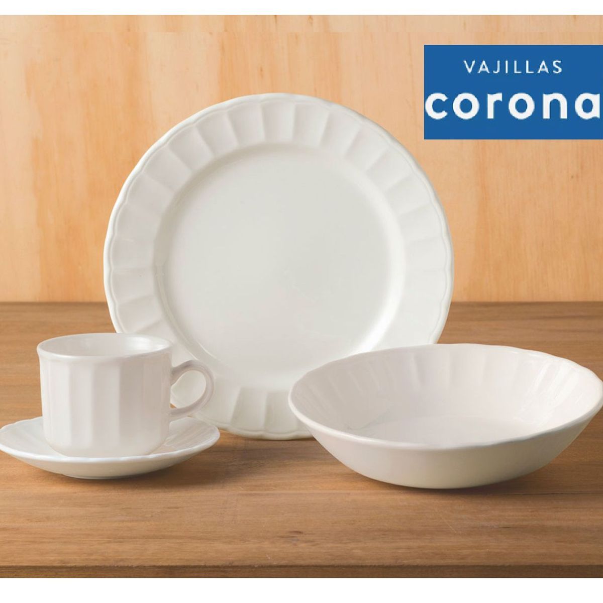 CORONA - Juego de Vajilla Caribe 16 Piezas Corona