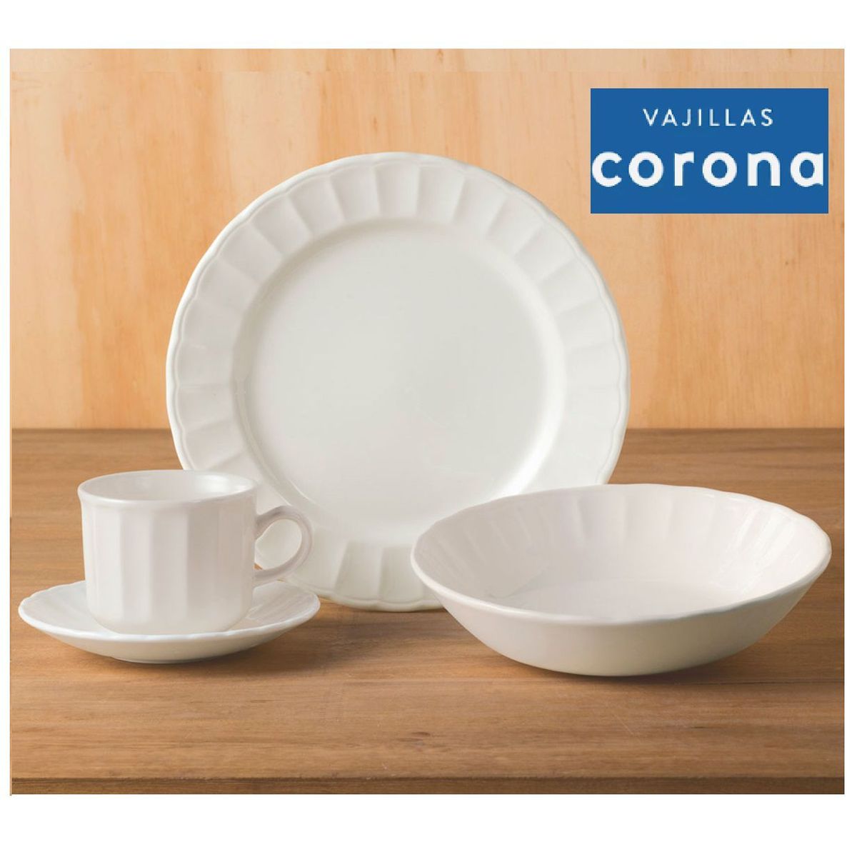 CORONA - Juego de Vajilla Caribe 16 Piezas Corona