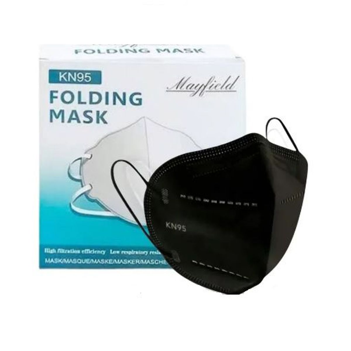 MAYFIELD - KN95 MAYFIELD X 10 UNIDADES NEGRO MASCARILLA  empaque individual