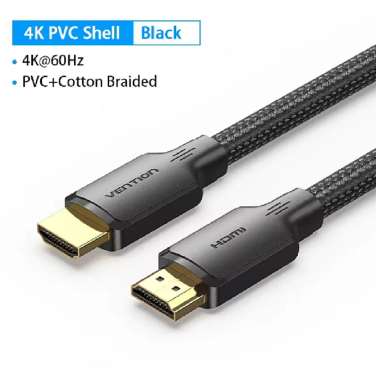VENTION - Cable Hdmi 2.0 Premium Nylon 4k@60hz Gamer (3m) Tv Pc