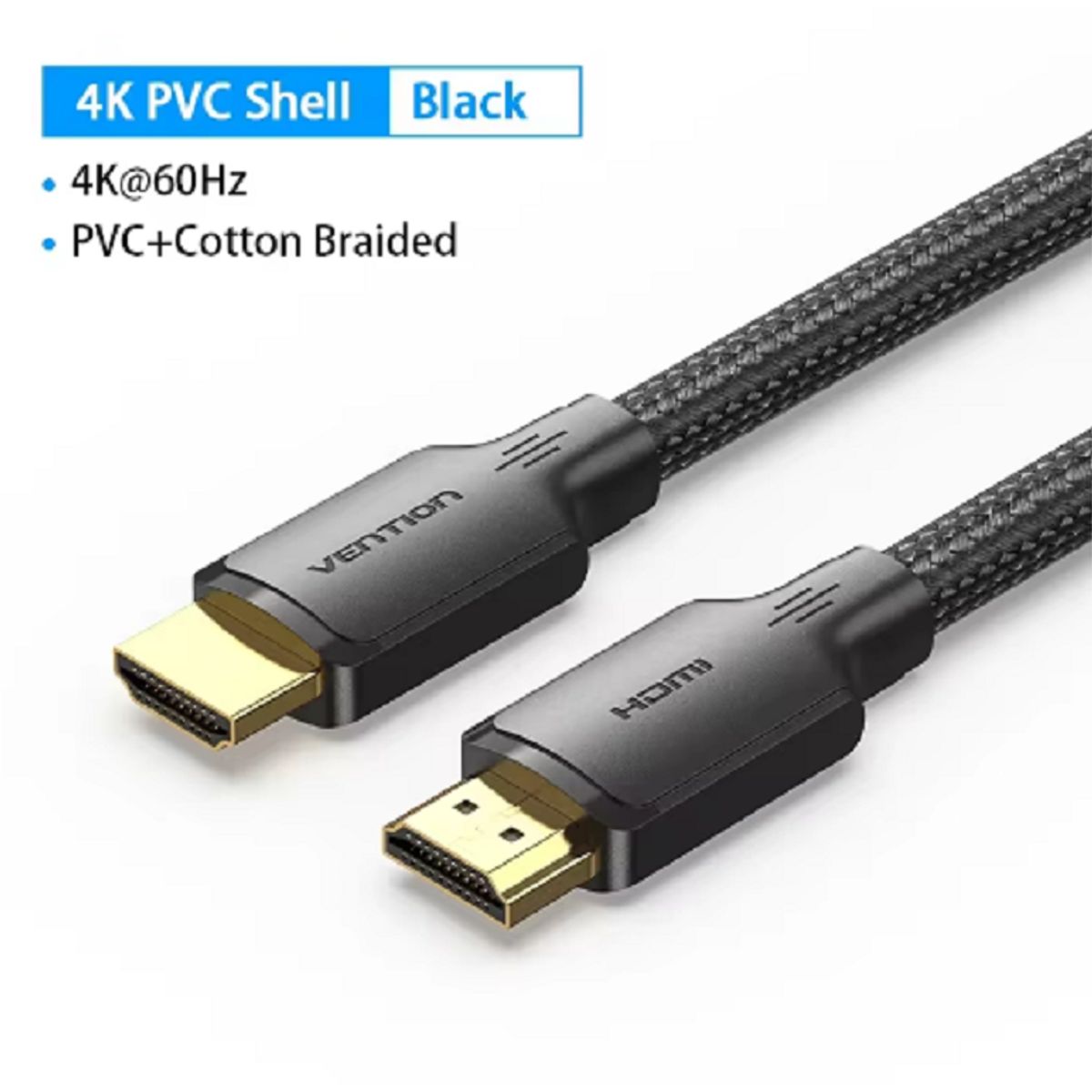 VENTION - Cable Hdmi 2.0 Premium Nylon 4k@60hz Gamer (3m) Tv Pc