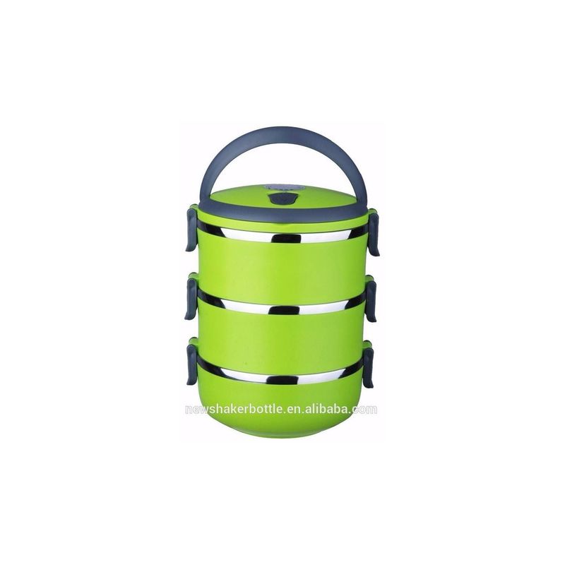 GENERICO - Lonchera térmica acero almuerzo-refrigerio-colegiotaper3 niveles