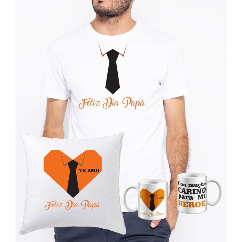 GENERICO - Pack regalo papá super héroe -  unisex blanco