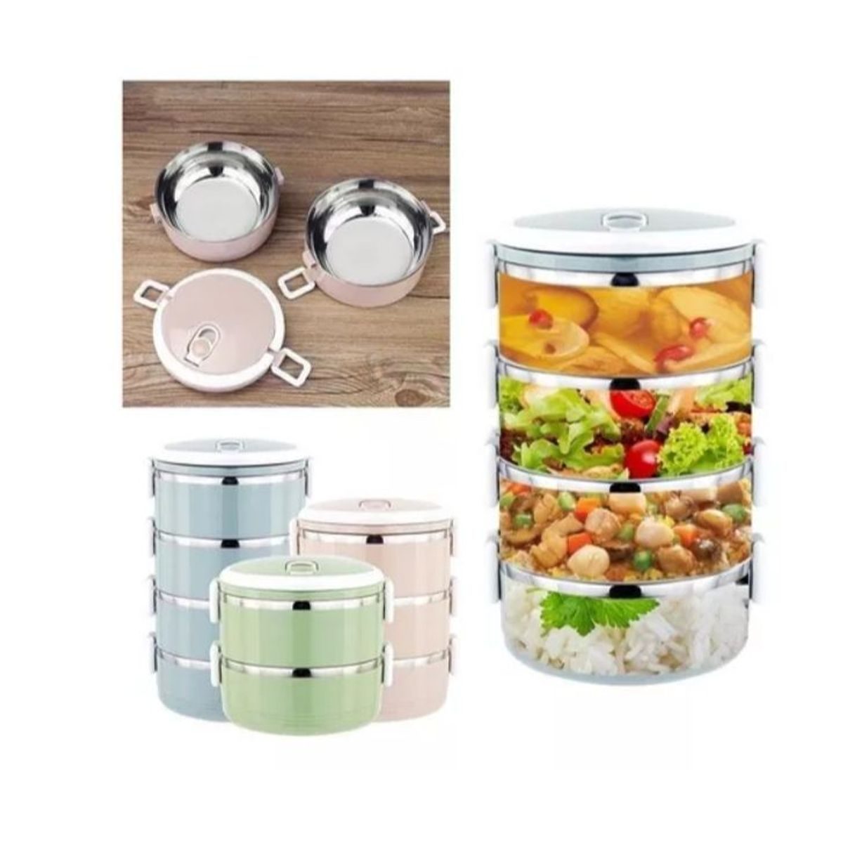 GENERICO - Lonchera 4 Niveles Taper Termica Color AL AZAR