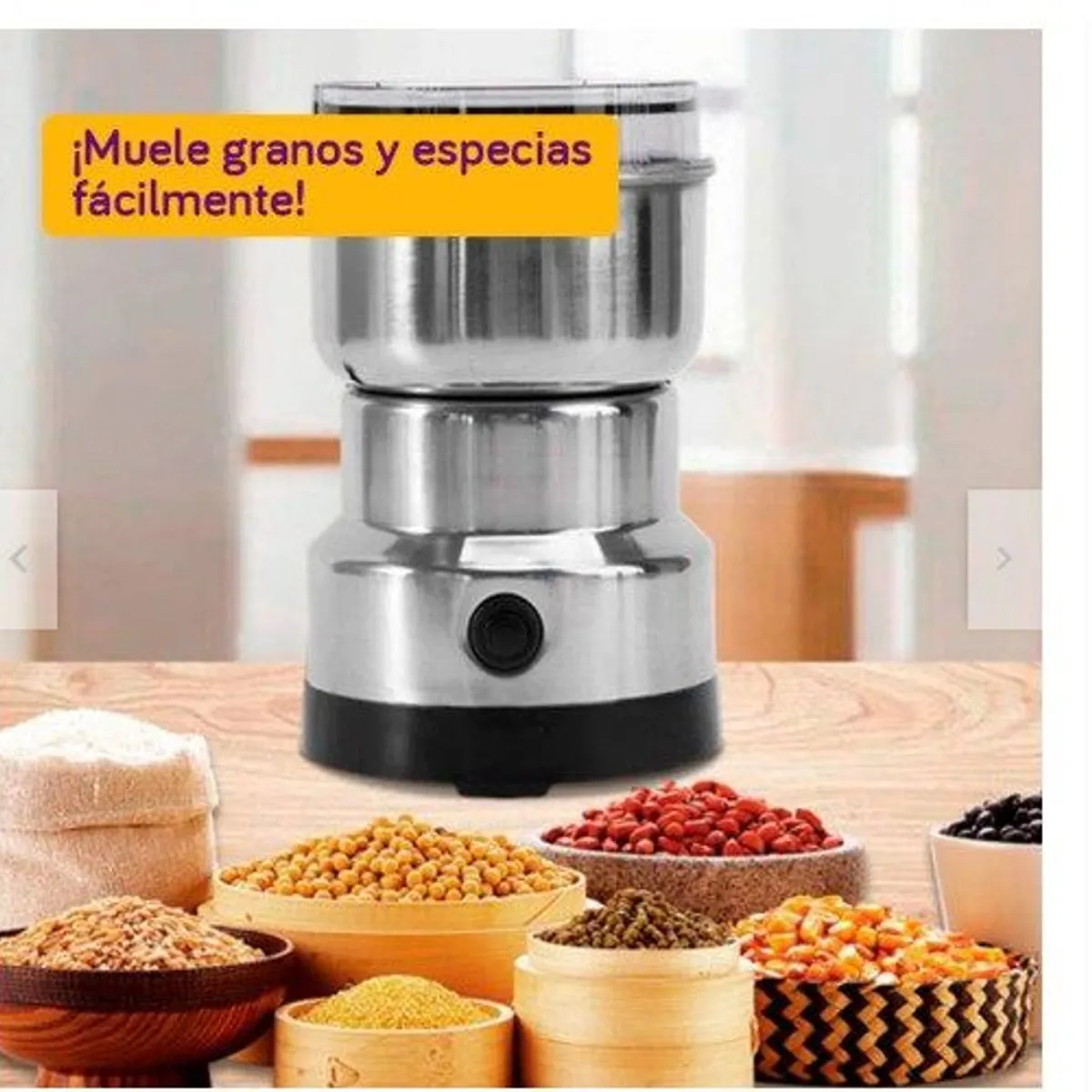 GENERICO - Molinillo Eléctrico para Semillas Cereales Frutos Secos Menestras Café