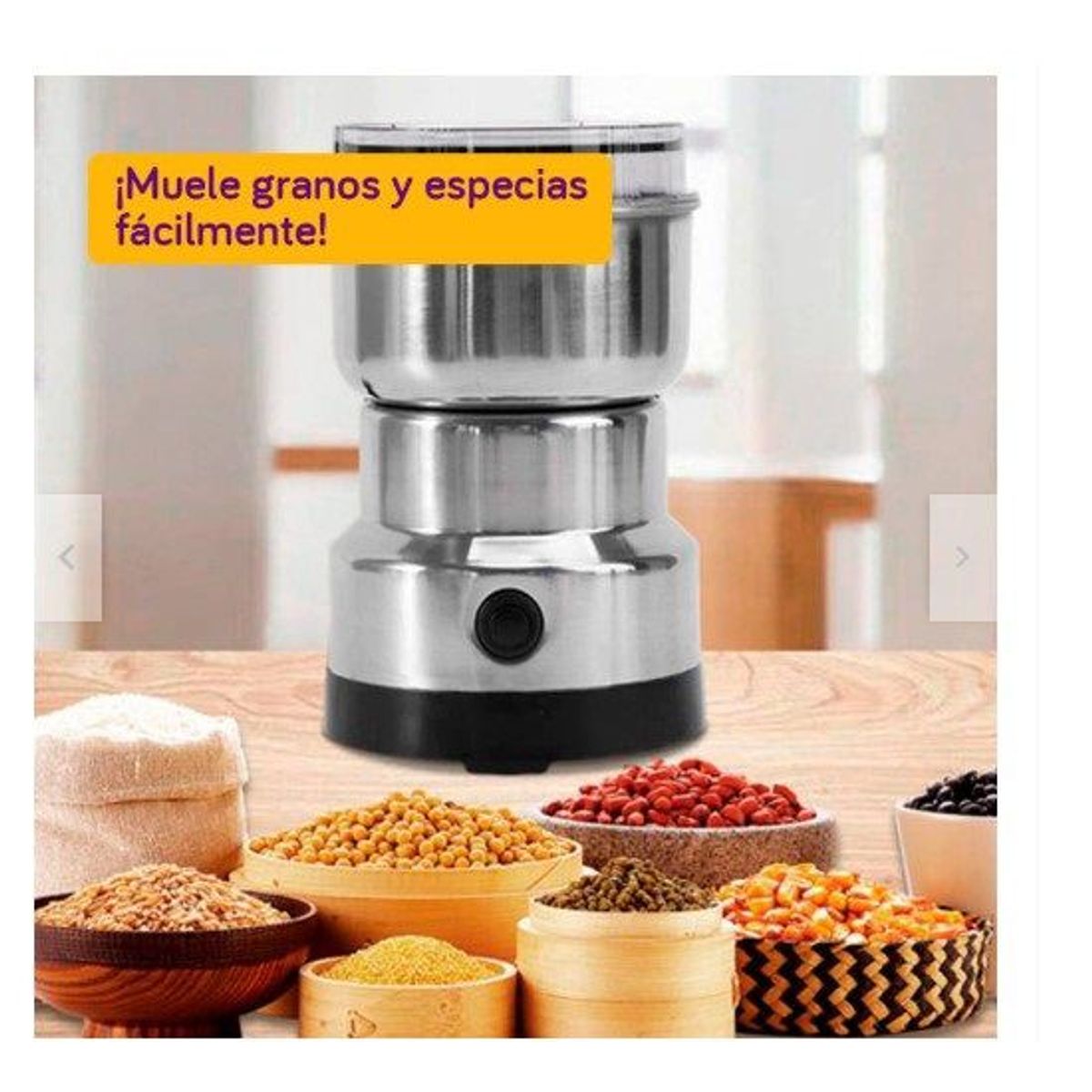 GENERICO - Molinillo Eléctrico para Semillas Cereales Frutos Secos Menestras Café