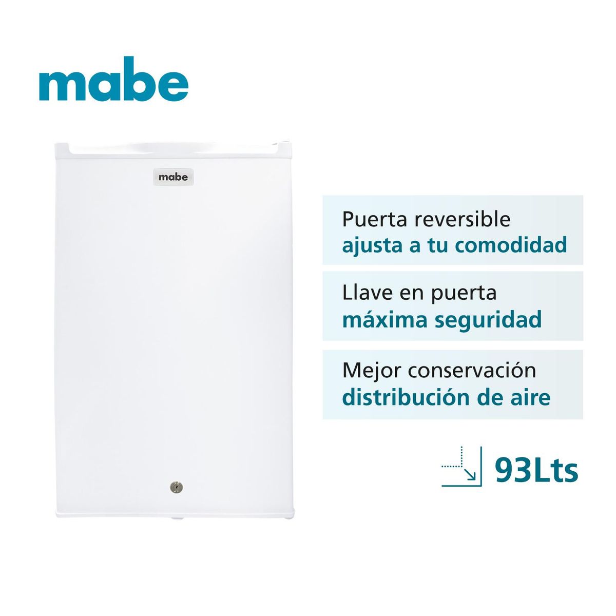 MABE - Frigobar Convencional 93 Lts Blanco Mabe RMF04PRB0