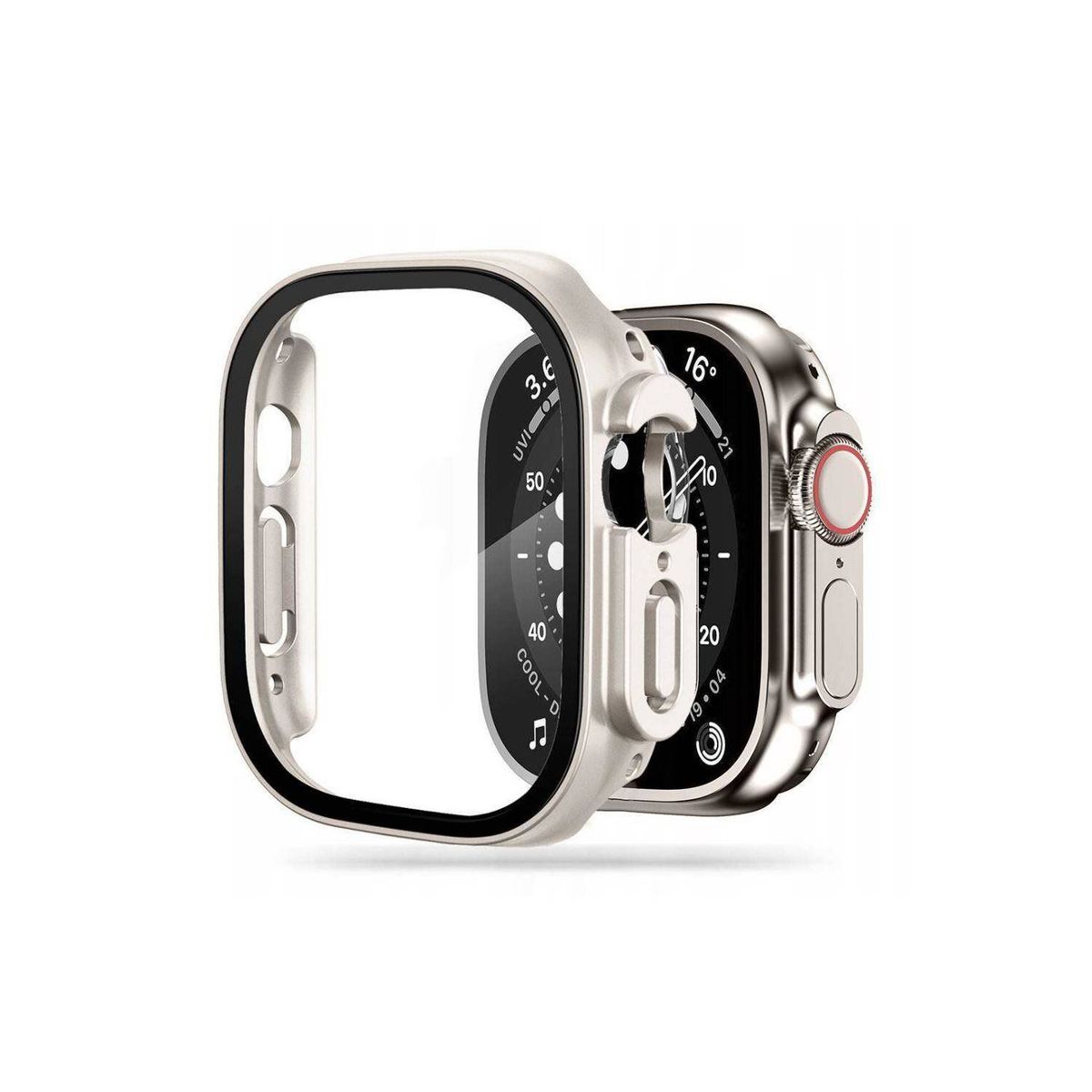 GENERICO - Bumper Apple Watch Convertidor a Ultra 44MM -Gris Plateado.