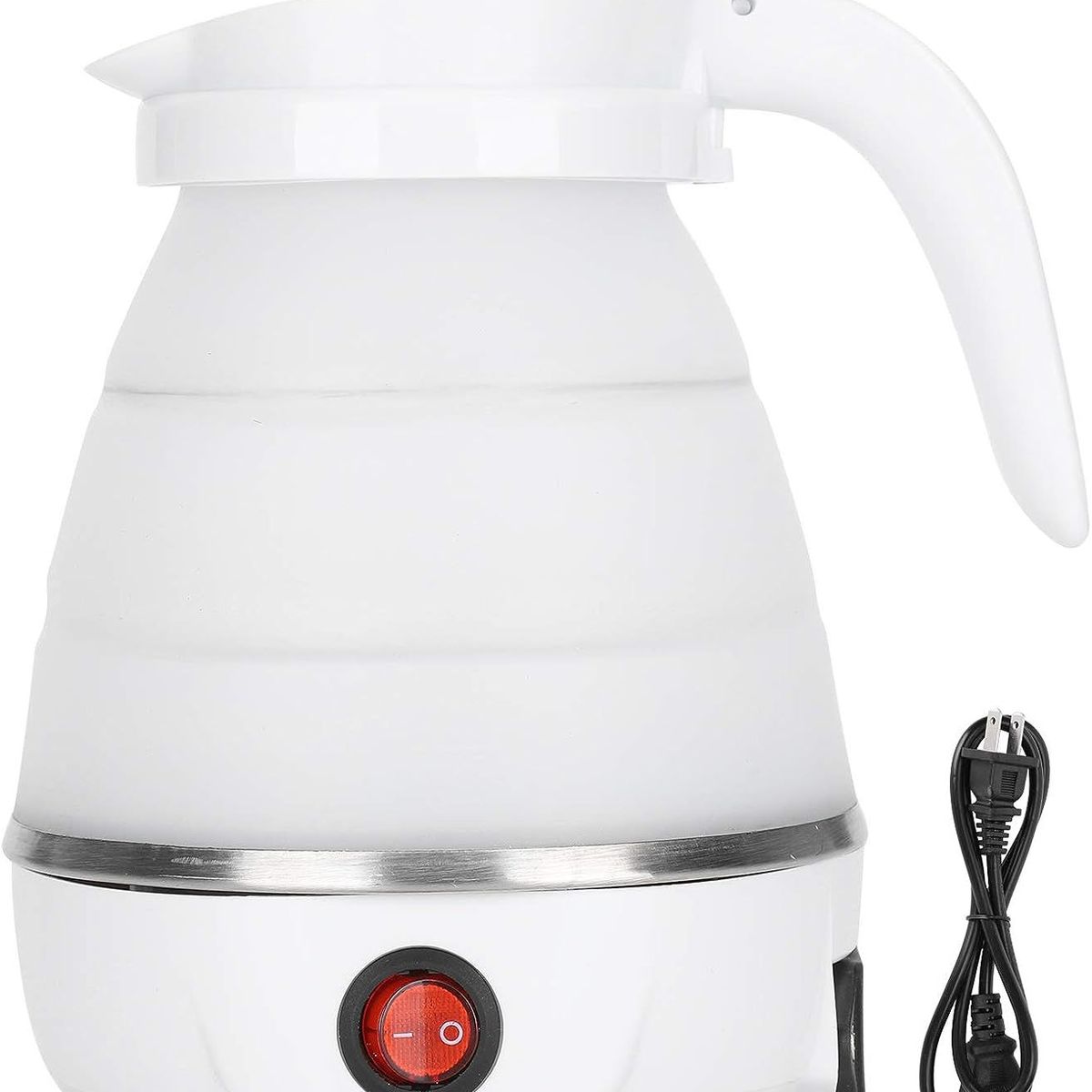GENERICO - Hervidor Blanco De Agua Eléctrico Plegable De Silicona 600ml