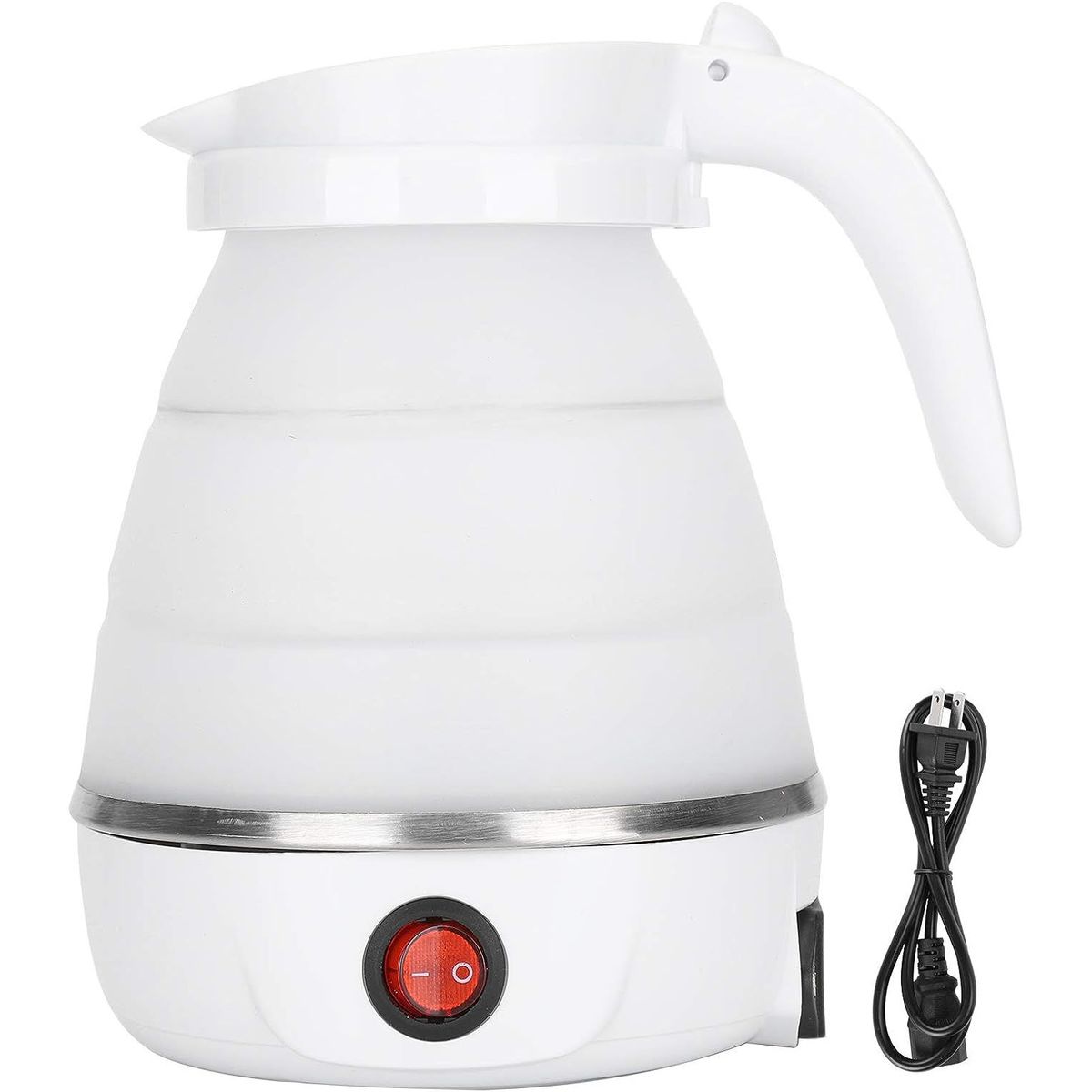 GENERICO - Hervidor Blanco De Agua Eléctrico Plegable De Silicona 600ml