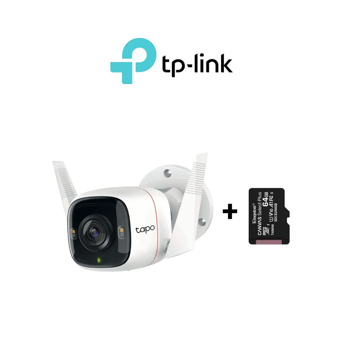 TP LINK - Cámara de seguridad TP-Link para exteriores Tapo C310 2k  Micro SD 64GB