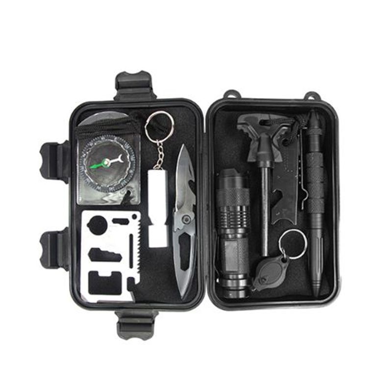 GENERICO - Estuche Supervivencia Caja Herramientas Camping Emergencia
