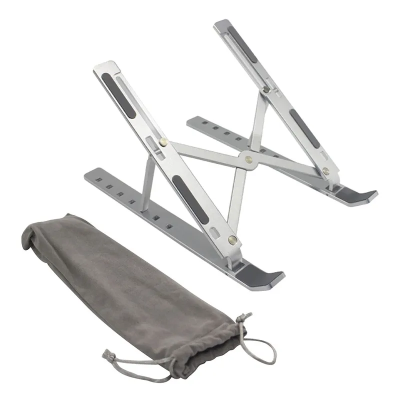 S&T - Soporte de Aluminio ST Portatil p-Laptop Ergonomico Plegable HS400sil