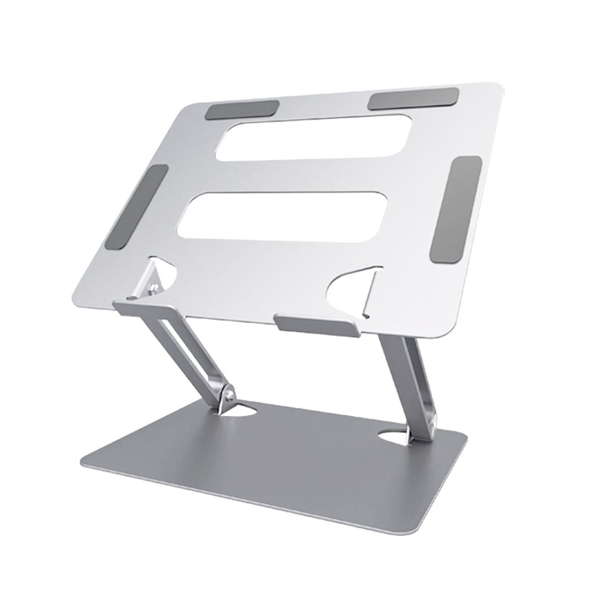 S&T - Soporte de Escritorio p-Laptop Plegable Aluminio Ergonomico HL303 Sil