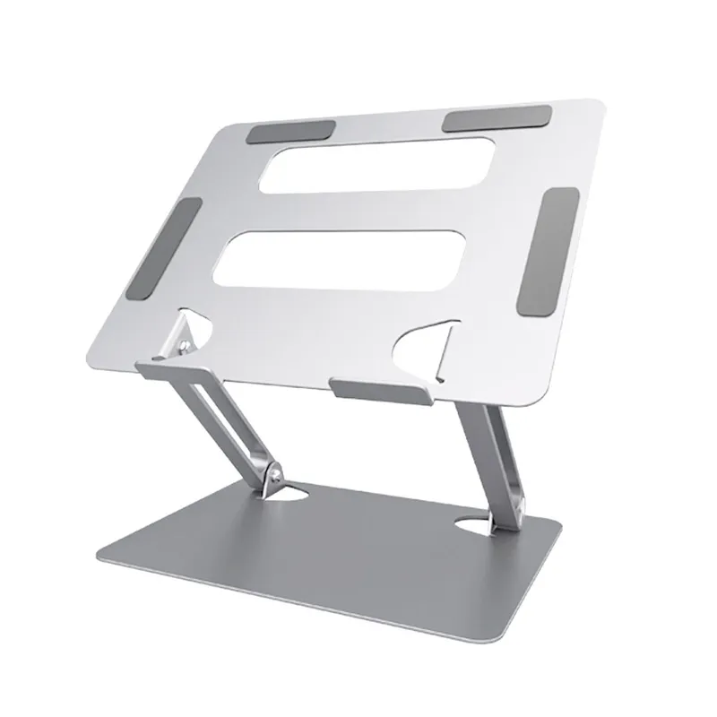 S&T - Soporte de Escritorio p-Laptop Plegable Aluminio Ergonomico HL303 Sil