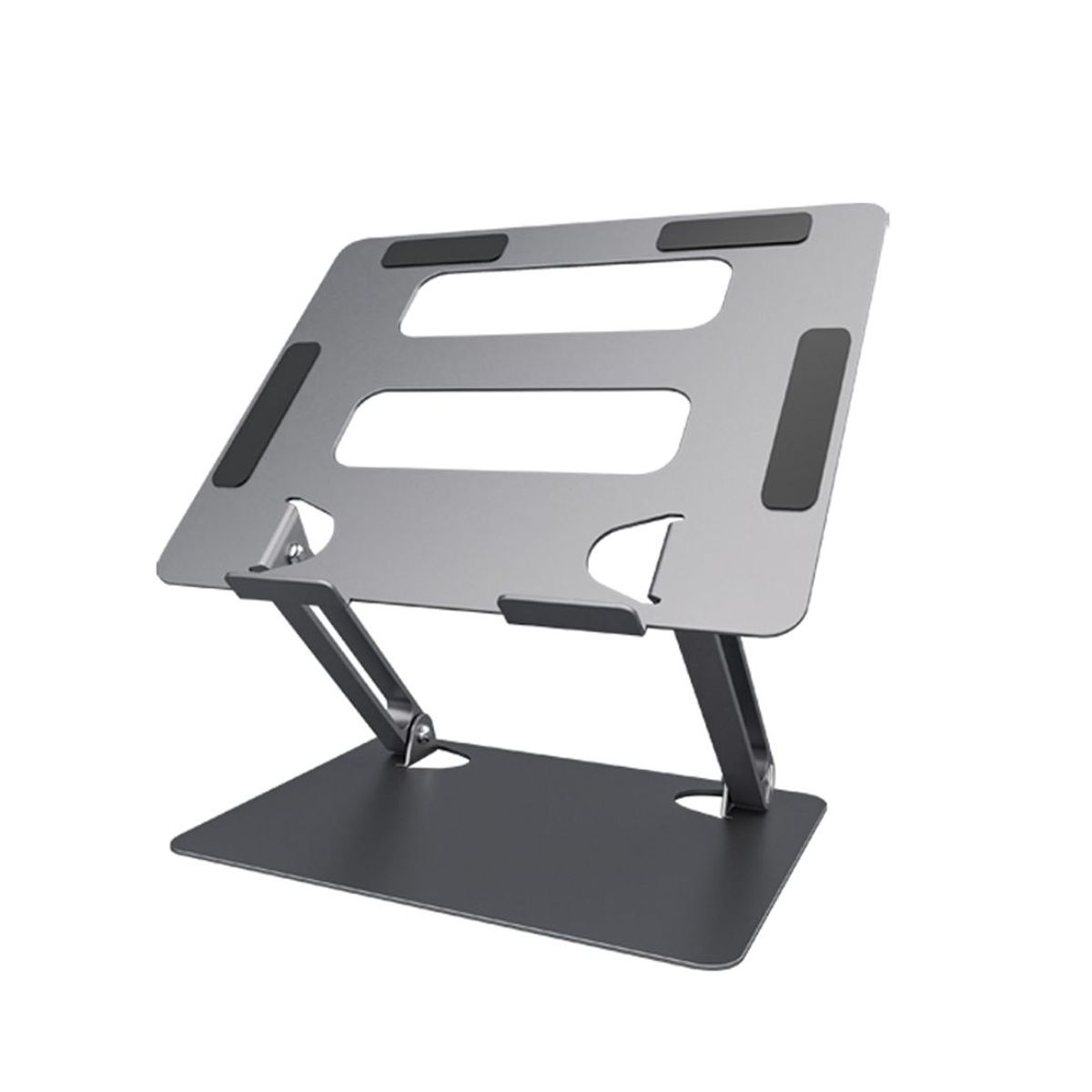S&T - Soporte de Escritorio p-Laptop Plegable Aluminio Ergonomico HL303 Gris Oscuro