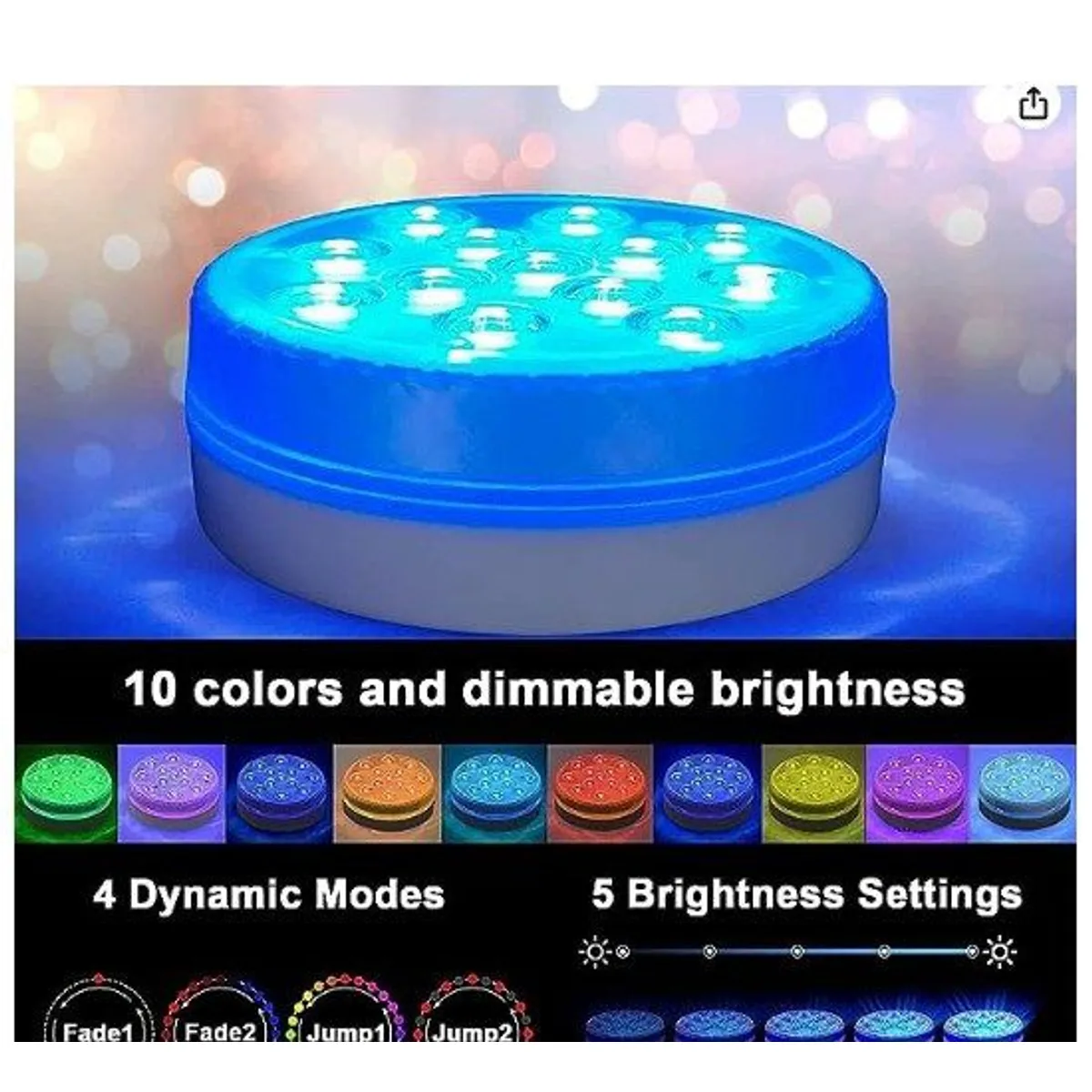 GENERICO - Luces Grande sumergible para piscina con control remoto calidad