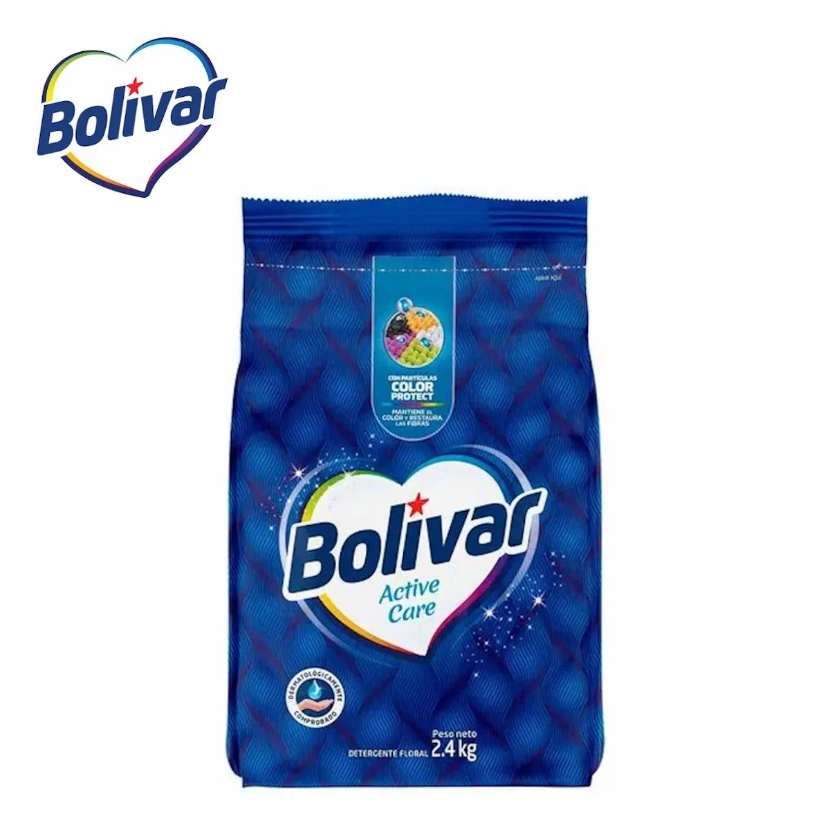 BOLIVAR - Detergente en polvo 2.4 kilos floral Active Care BOLIVAR