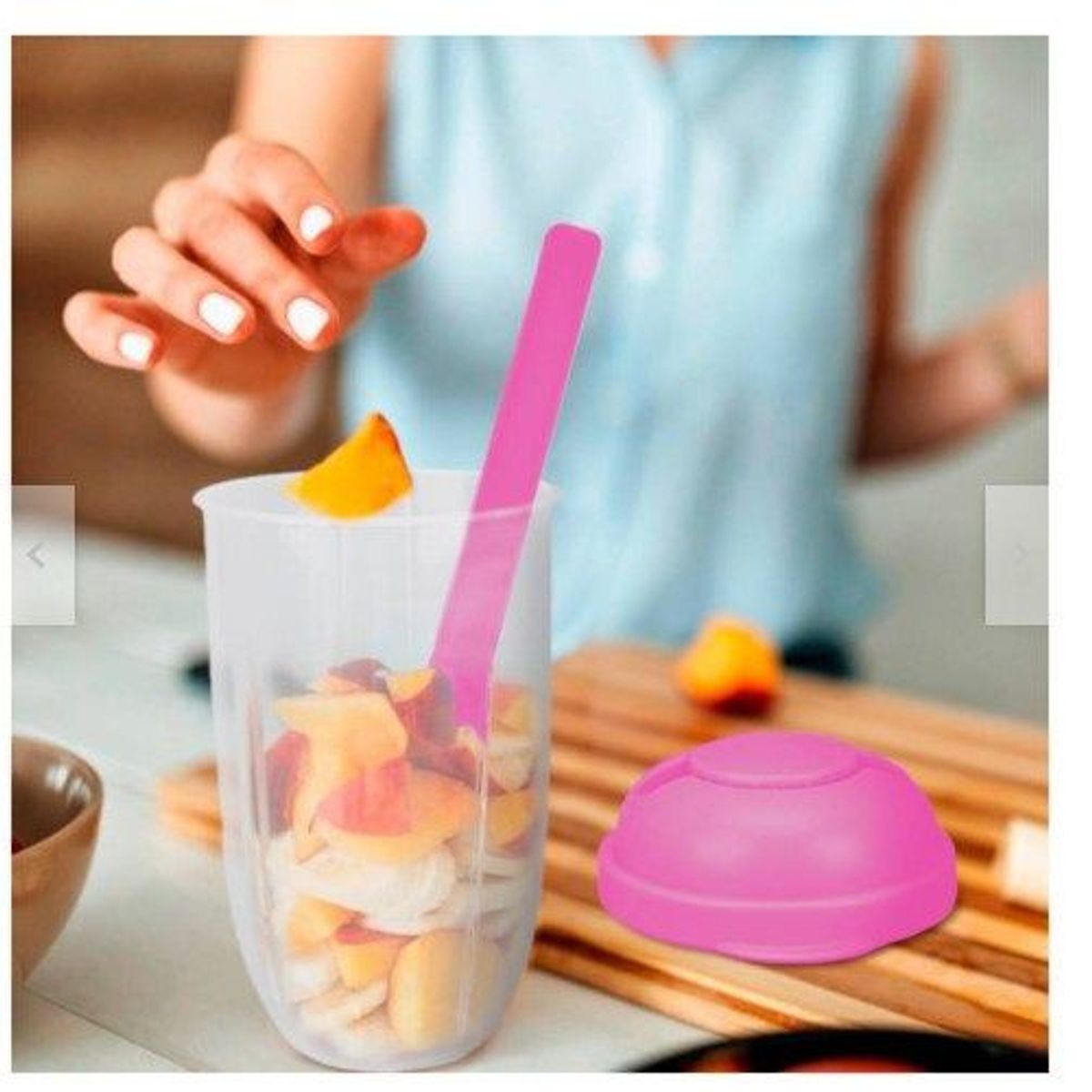 GENERICO - pack  Licuadora Portátil mas vaso ensaladero kawaii