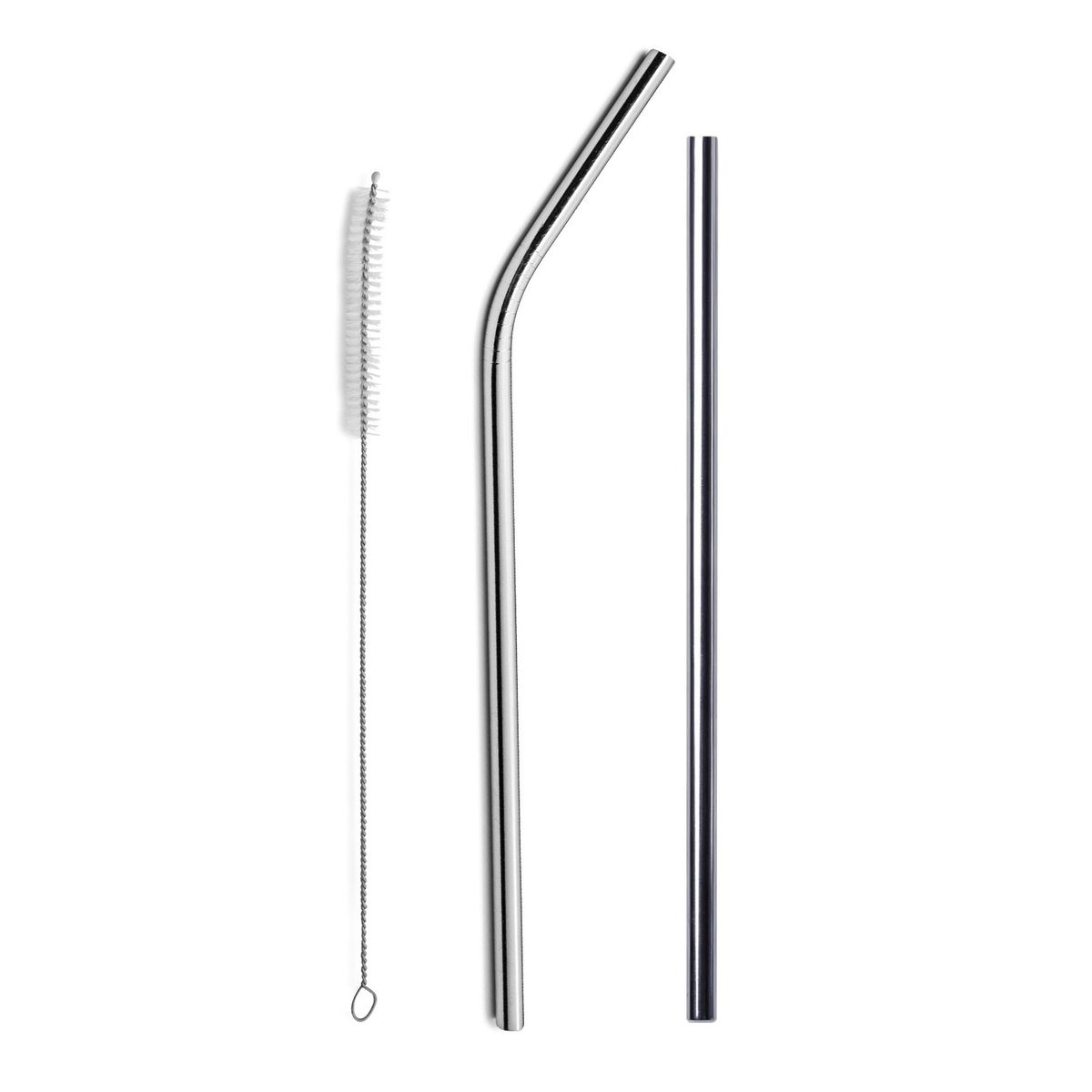 GENERICO - Set 02 Sorbetes de Acero más Cepillo Limpiador de Cañita