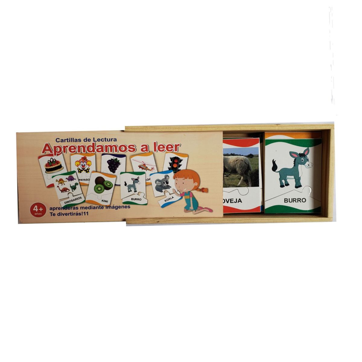 GENERICO - Juego Cartillas Aprendamos a Leer de Madera