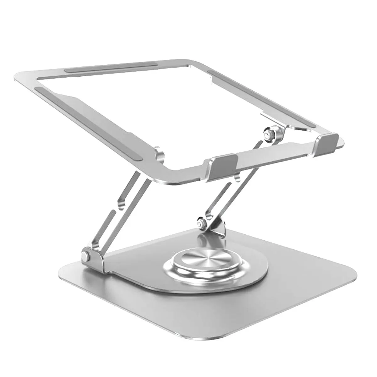 S&T - Soporte de aluminio ST p-Laptop Base Giratoria Plegable HF147 Silver