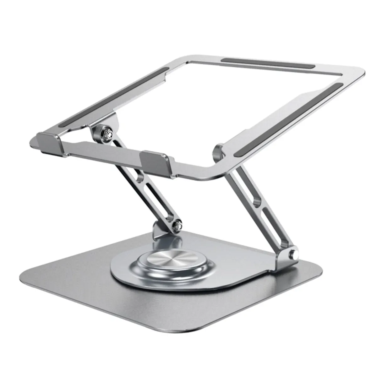 S&T - Soporte de aluminio ST p-Laptop Base Giratoria Plegable HF147 Silver